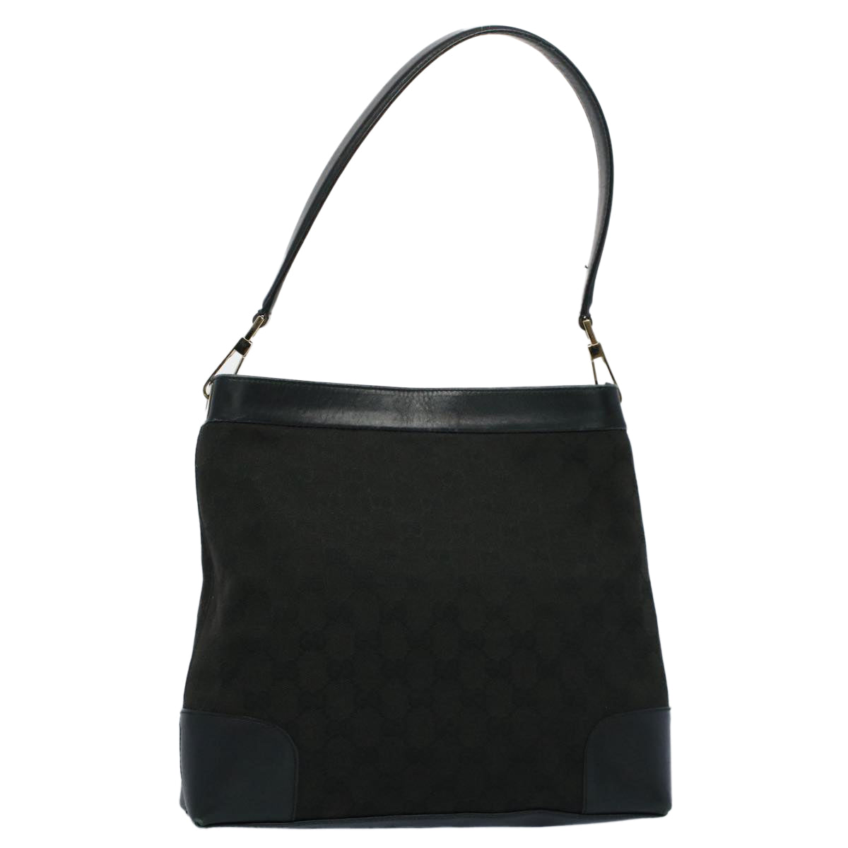 Luxury Gucci GG Canvas Shoulder Bag Leather Black 001 4231 2123  ep1880
