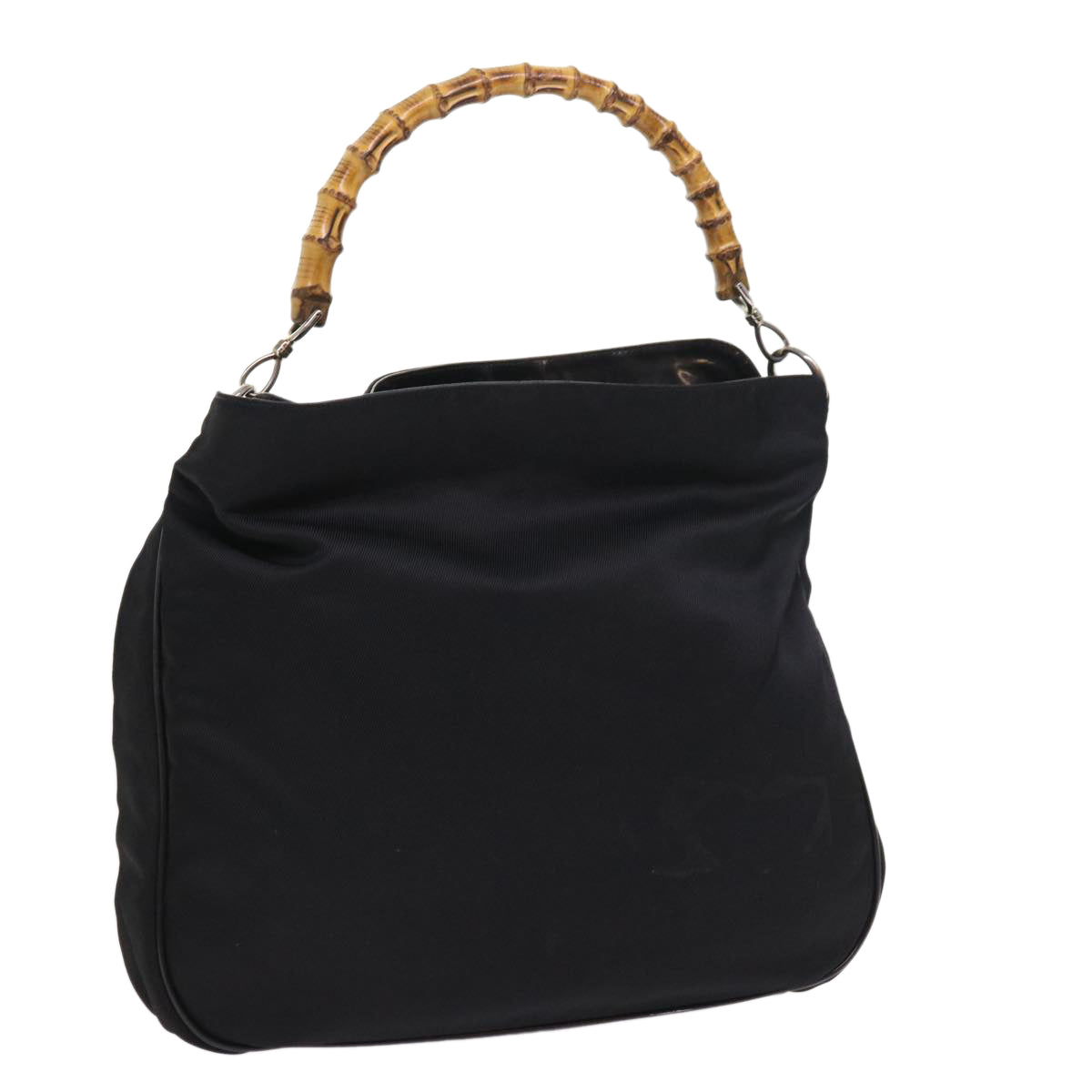 Luxury Gucci Bamboo Shoulder Bag Nylon Canvas Black 001 1781 1577  ep1881