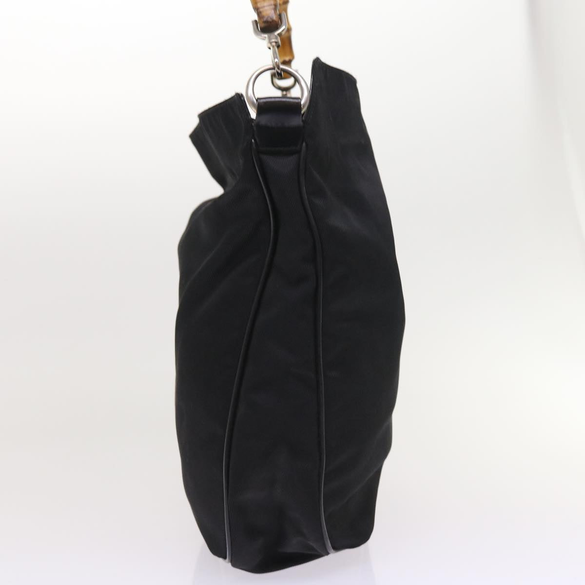 Luxury Gucci Bamboo Shoulder Bag Nylon Canvas Black 001 1781 1577  ep1881