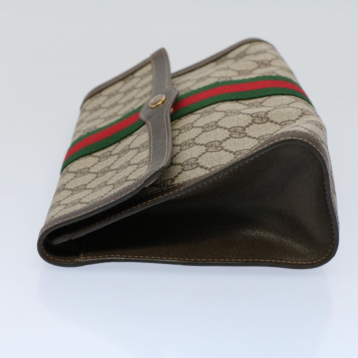 Luxury Gucci GG Canvas Web Sherry Line Clutch Bag Beige Red 41 014 3087 30  ep1883