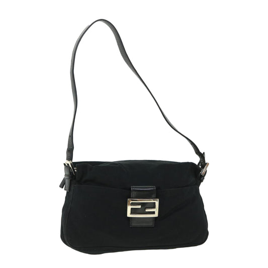 Luxury FendiMamma Baguette Shoulder Bag Nylon Black 2321 26566 009ep1885