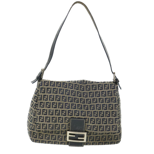 Luxury FendiZucchino Canvas Mamma Baguette Bag Navy 2305 26325 018ep1886