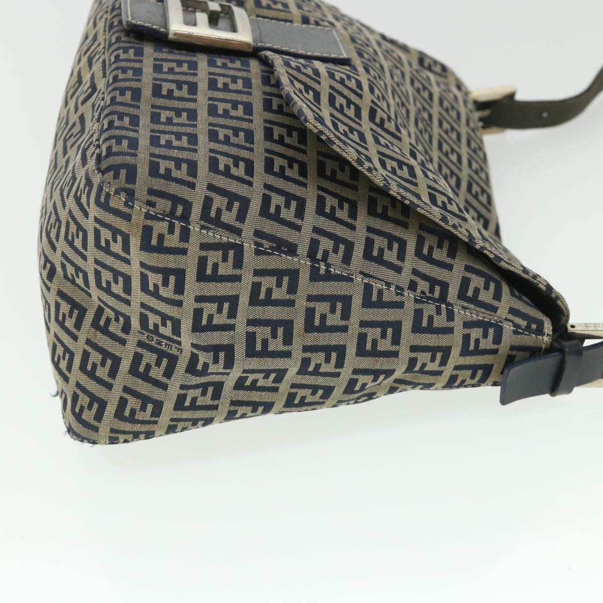 Luxury FendiZucchino Canvas Mamma Baguette Bag Navy 2305 26325 018ep1886