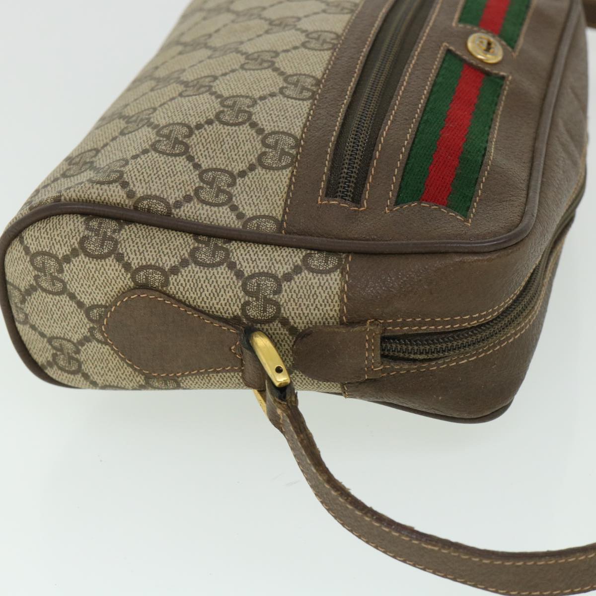 Luxury Gucci GG Canvas Web Sherry Line Shoulder Bag Beige Red 119 02 087  ep1891