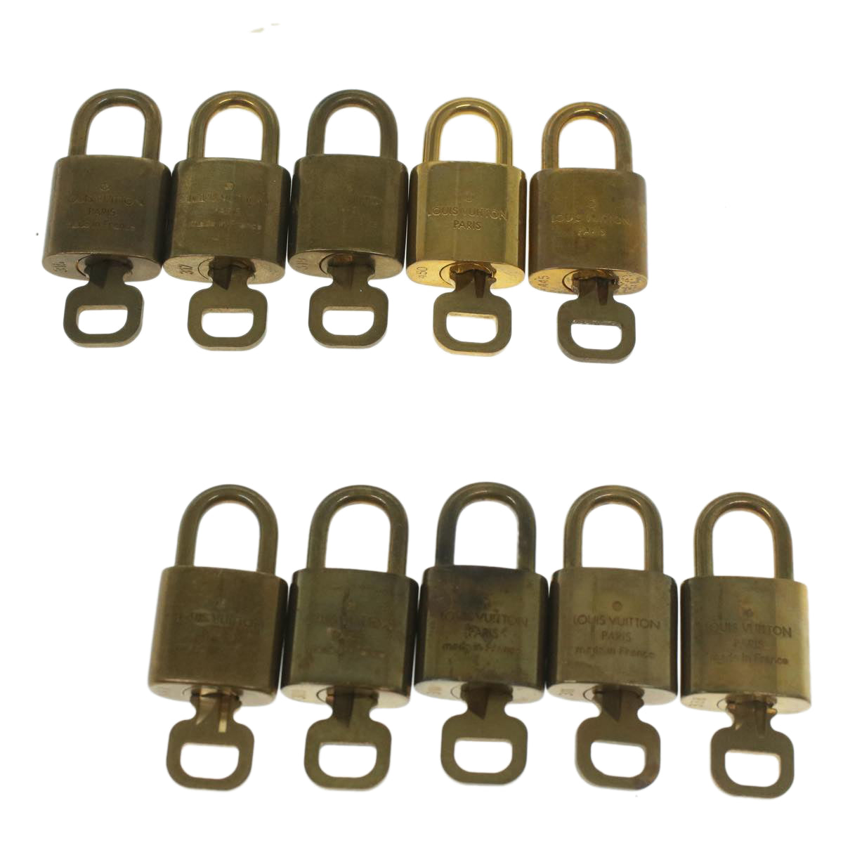 LOUIS VUITTON Padlock 10set Gold Tone LV ep1999