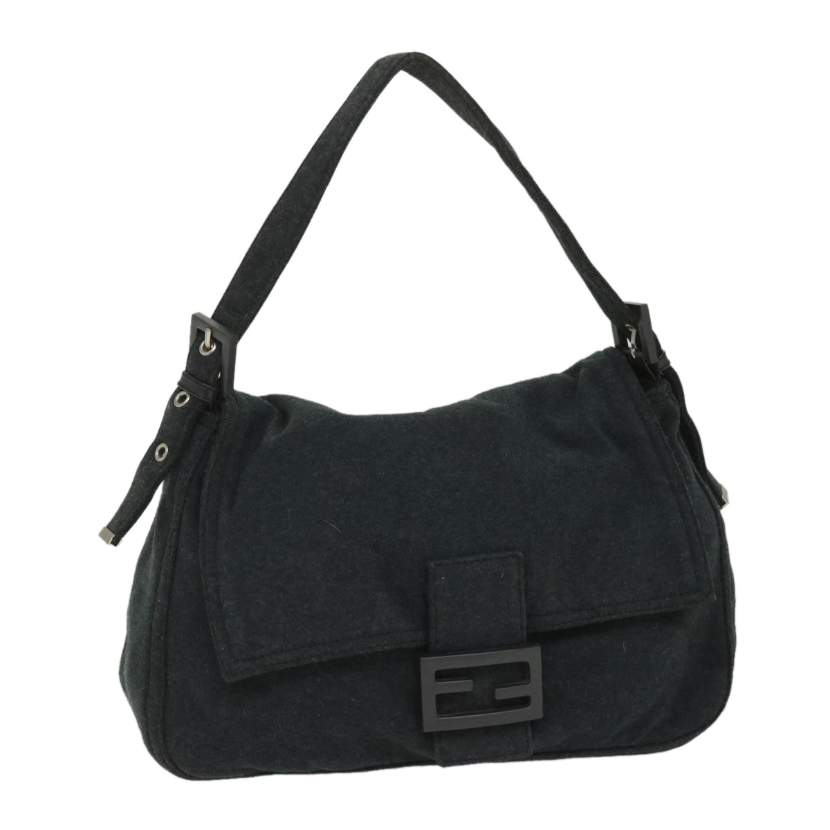 Luxury FendiMamma Baguette Shoulder Bag Cotton Gray 2305 26325 008ep2054