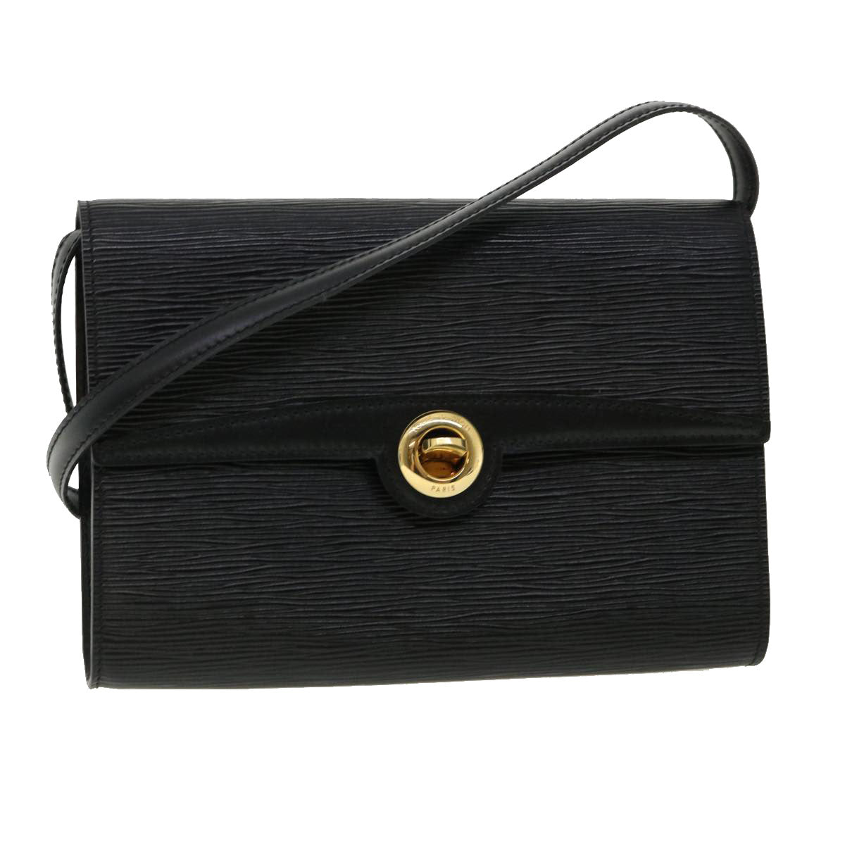 LOUIS VUITTON Epi Pochette Arche Shoulder Bag Black Noir M52572 LV ep225
