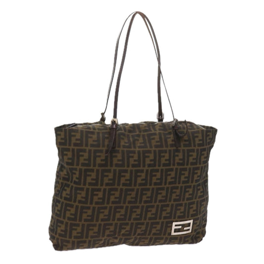 Luxury FendiZucca Canvas Tote Bag Black Brownep2349