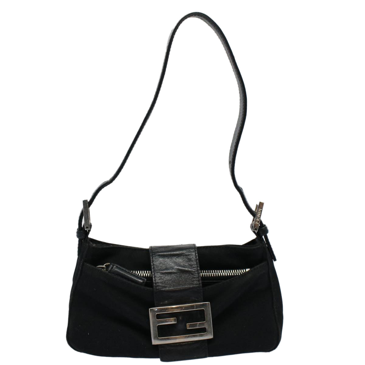 Luxury FendiMamma Baguette Shoulder Bag Nylon Black 2355 26723 009ep2357