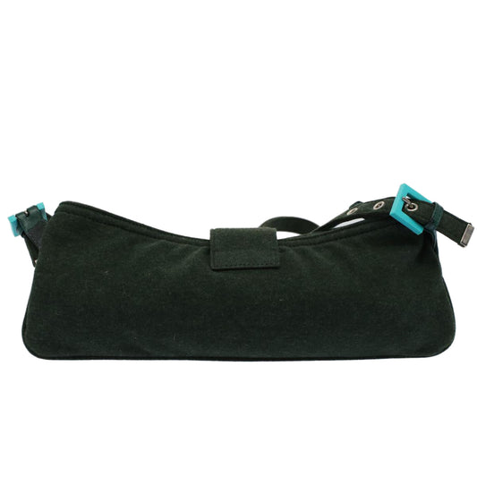 Luxury FendiMamma Baguette Shoulder Bag Nylon Green 2355 26685 009ep2386