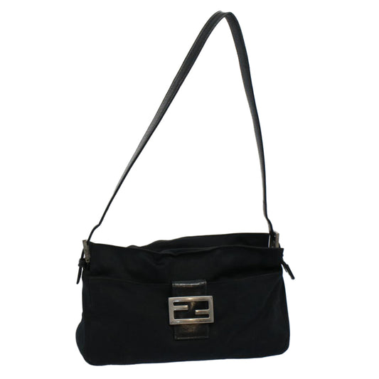 Luxury FendiMamma Baguette Shoulder Bag Nylon Black 2321 26566 099ep2388