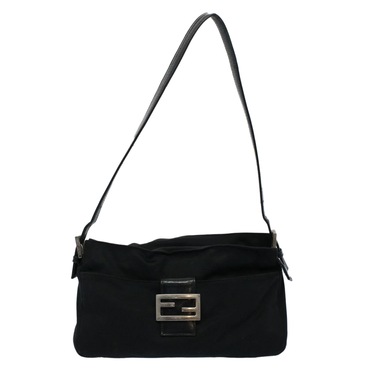Luxury FendiMamma Baguette Shoulder Bag Nylon Black 2321 26566 099ep2388