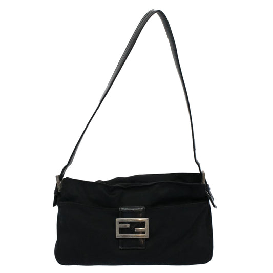 Luxury FendiMamma Baguette Shoulder Bag Nylon Black 2321 26566 099ep2388