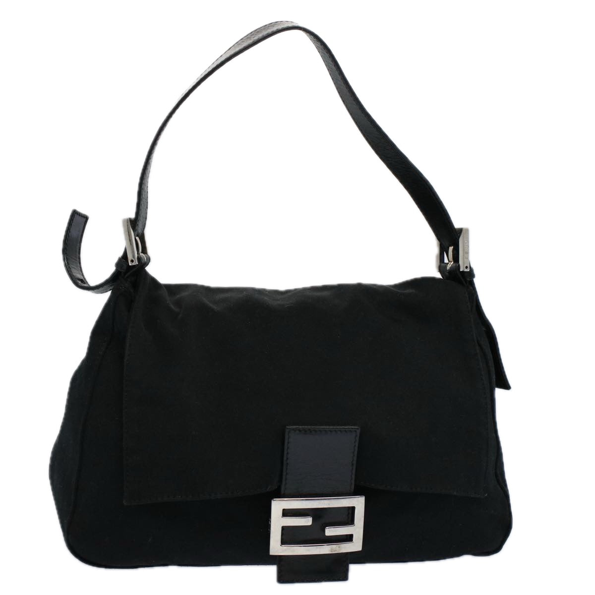 Luxury FendiMamma Baguette Shoulder Bag Nylon Black 2308 26325 008ep2426