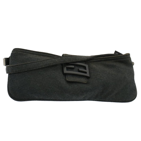 Luxury FendiMamma Baguette Shoulder Bag Cotton Gray 2354 26685 099ep2430