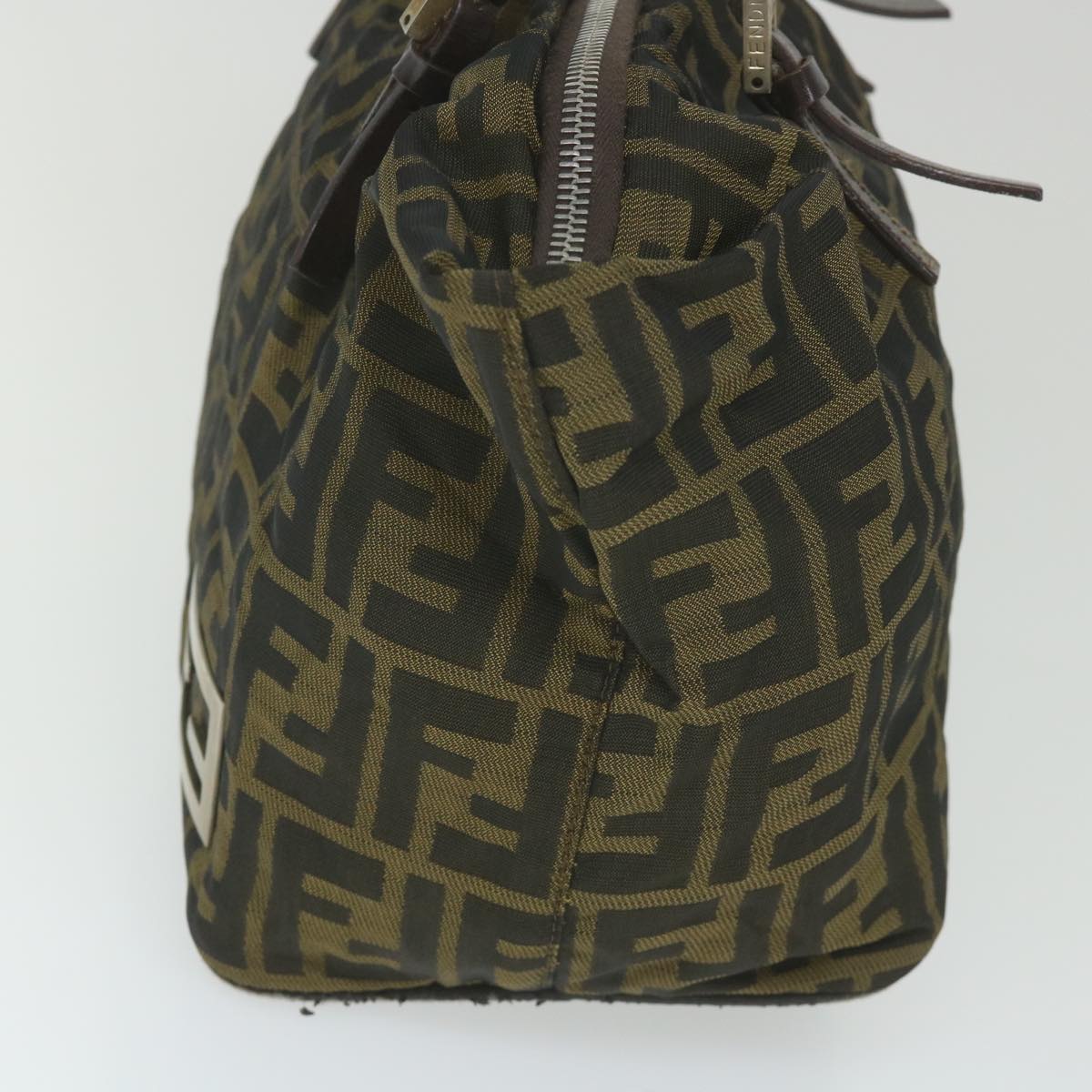 Luxury FendiZucca Canvas Tote Bag Black Brown 2241 26634 099ep2431