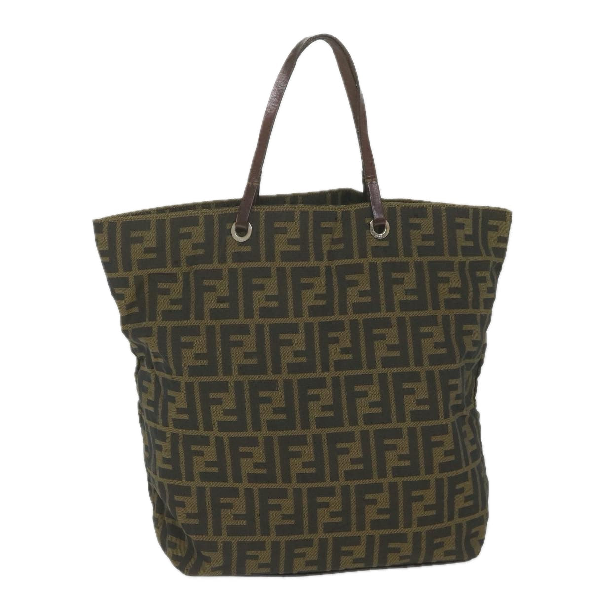Luxury FendiZucca Canvas Tote Bag Black Brownep2432