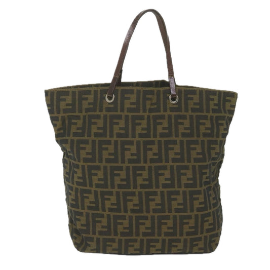 Luxury FendiZucca Canvas Tote Bag Black Brownep2432