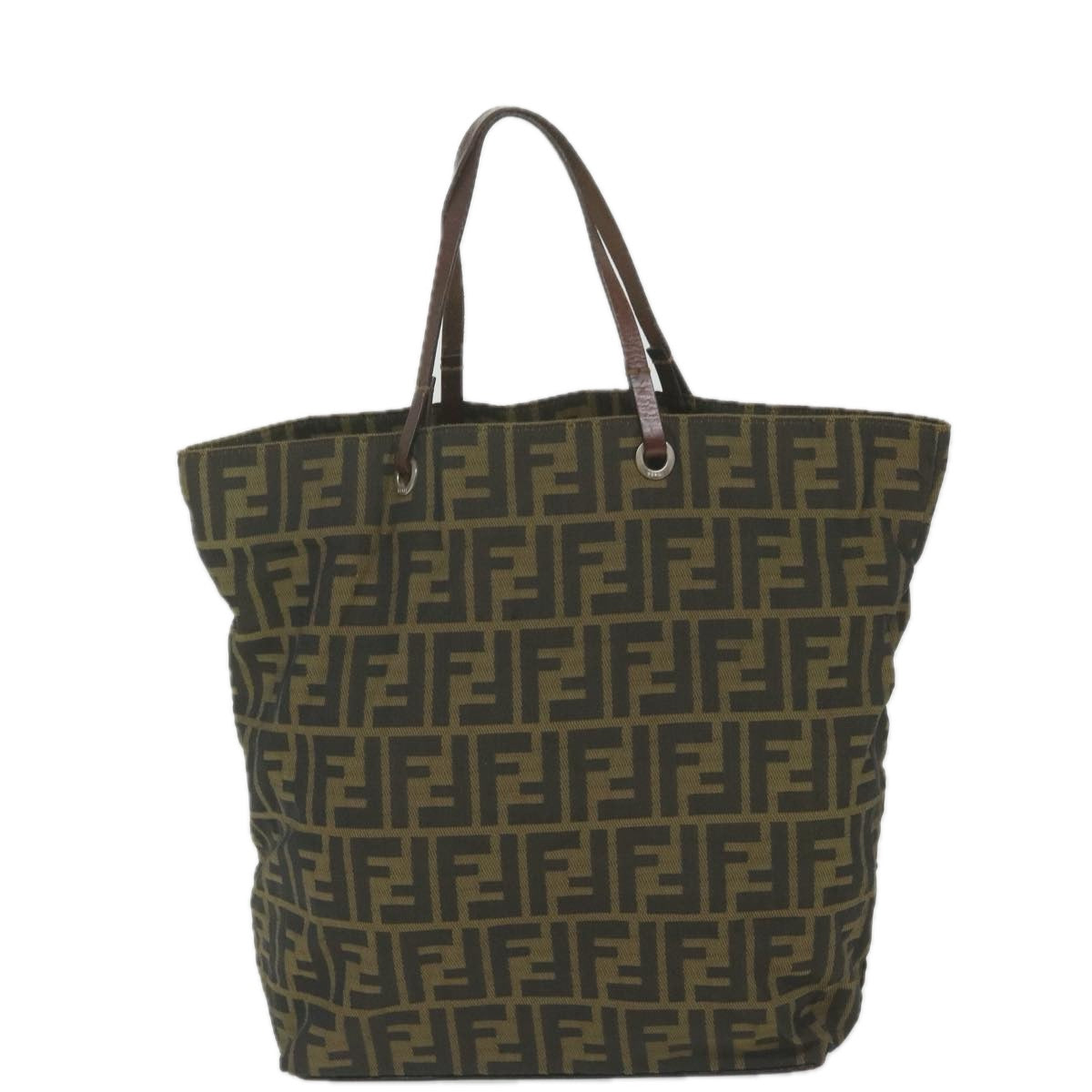 Luxury FendiZucca Canvas Tote Bag Black Brownep2432