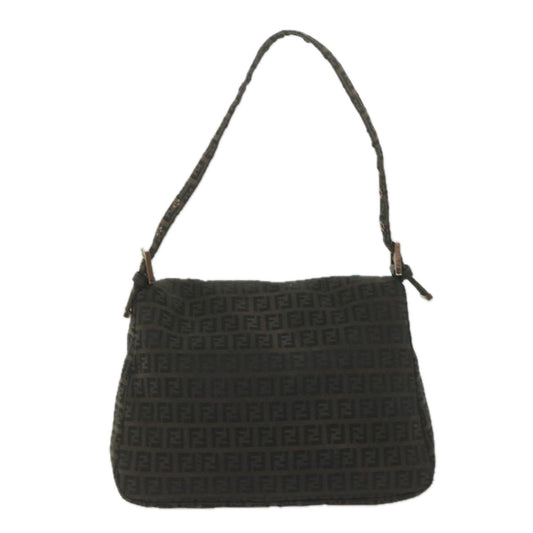 Luxury FendiZucchino Canvas Mamma Baguette Shoulder Bag Dark Brownep2515