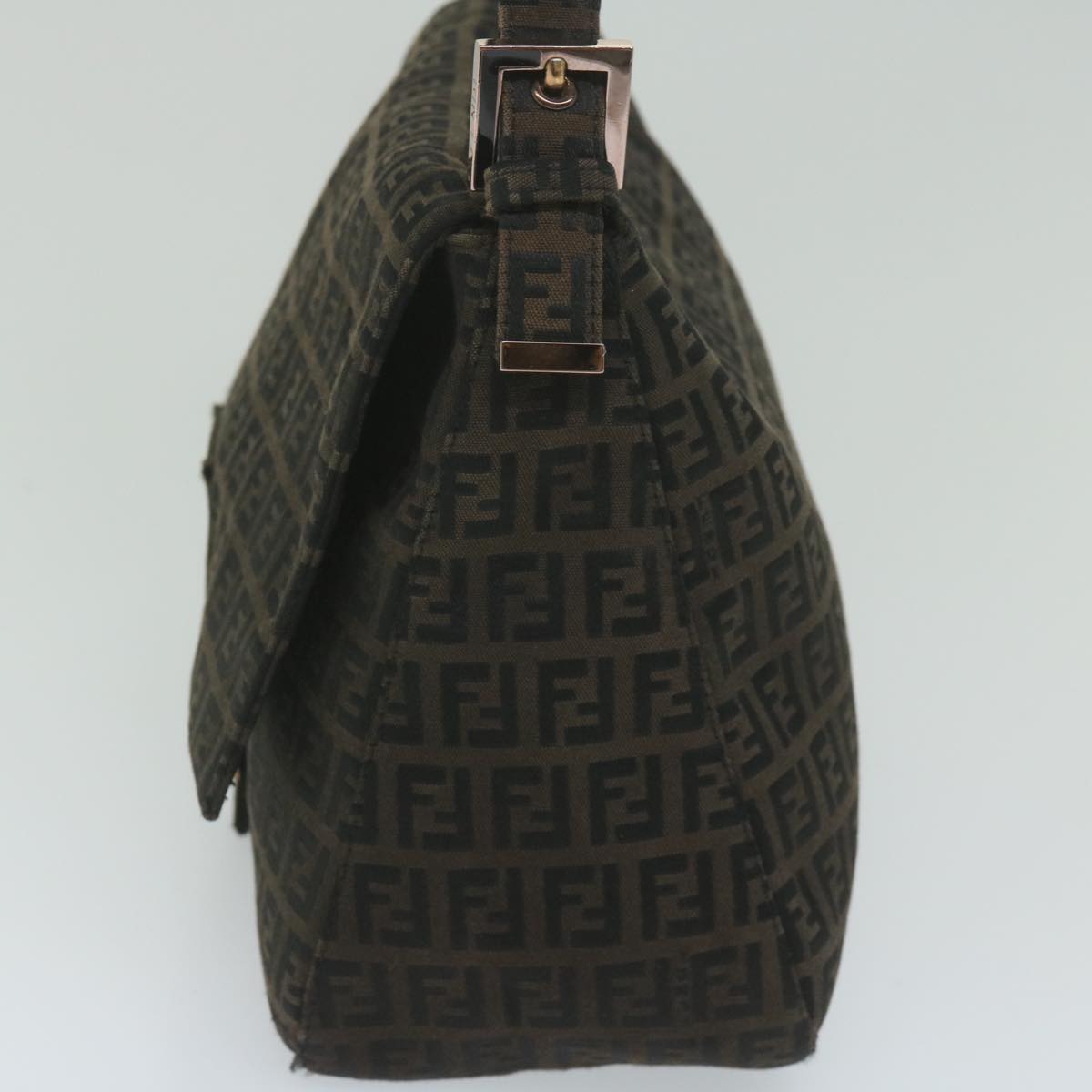 Luxury FendiZucchino Canvas Mamma Baguette Shoulder Bag Dark Brownep2515