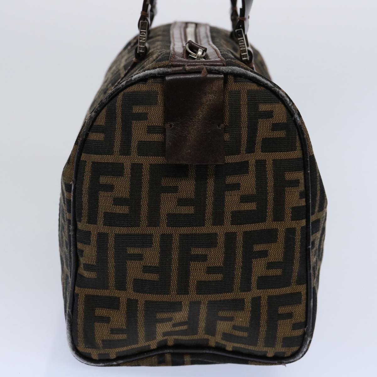 Luxury FendiZucca Canvas Hand Bag Black Brown 2119 16327 089ep2529