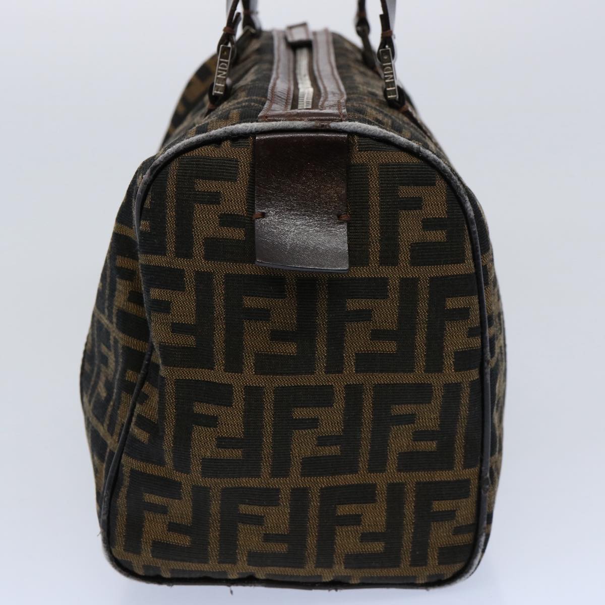 Luxury FendiZucca Canvas Hand Bag Black Brown 2119 16327 089ep2529