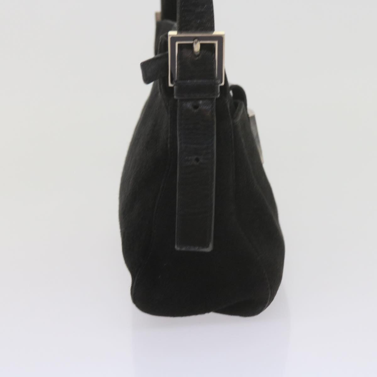Luxury FendiMamma Baguette Shoulder Bag Suede Blackep2539