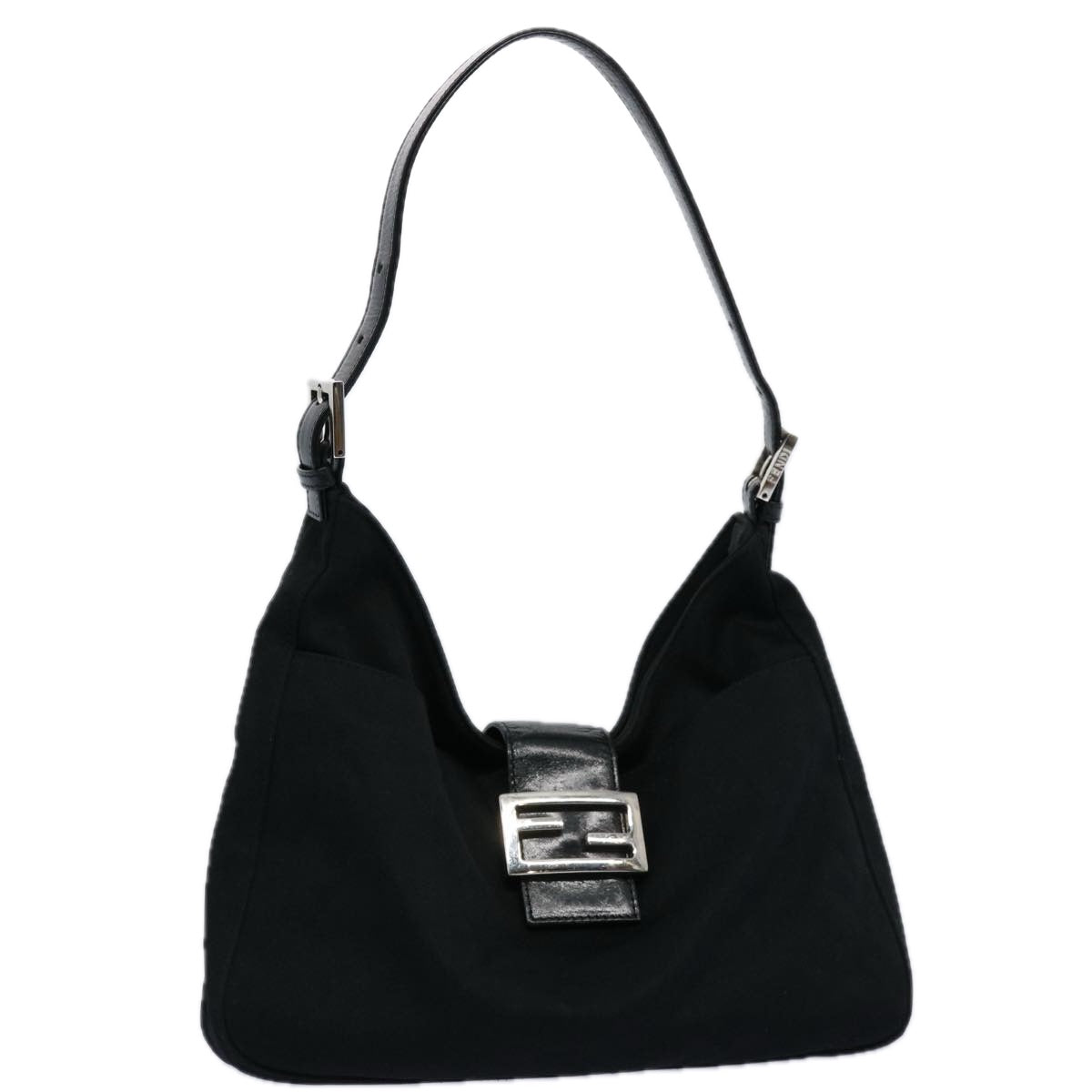 Luxury FendiMamma Baguette Shoulder Bag Nylon Black 2321 26569 018ep2547