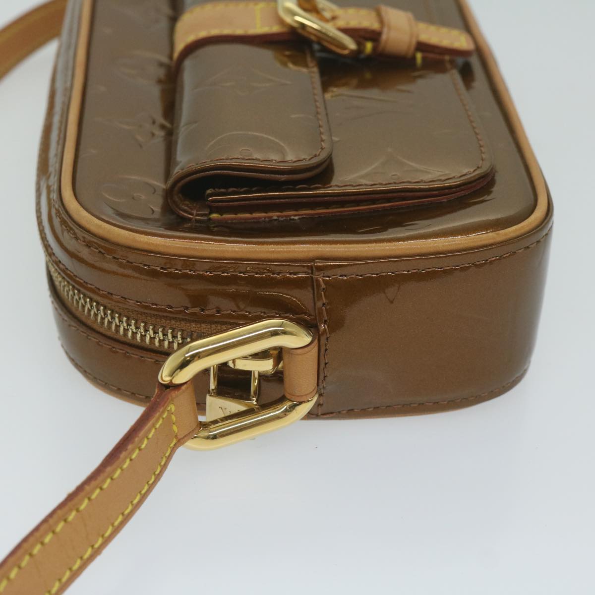 LOUIS VUITTON Monogram Vernis Christy MM Shoulder Bag Bronze M91109 ep2595