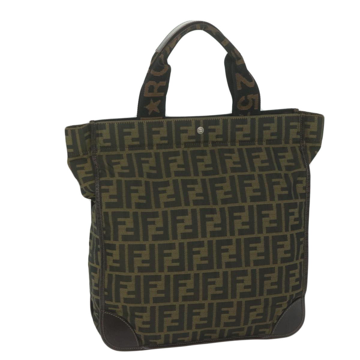Luxury FendiZucca Canvas Hand Bag Black Brownep2618