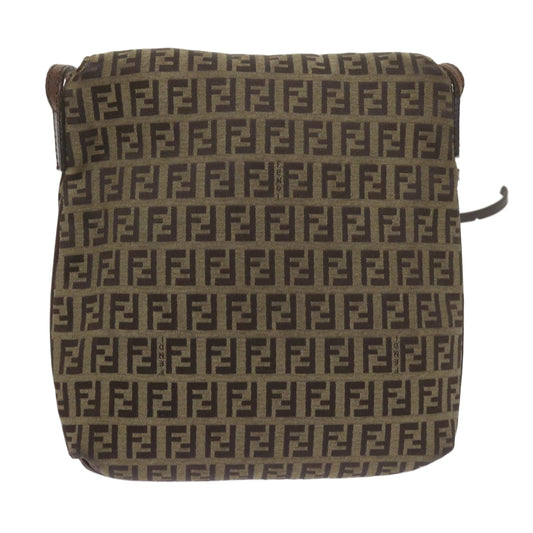 Luxury FendiZucchino Canvas Mamma Baguette Shoulder Bag Brownep2621