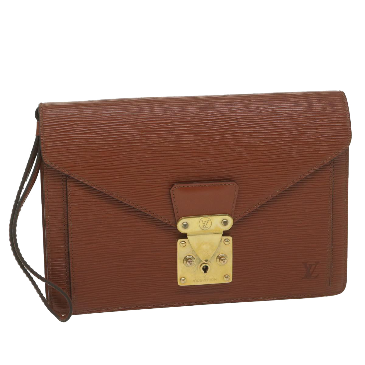 LOUIS VUITTON Epi Serie Dragonne Hand Bag Brown M52618 LV ep2634