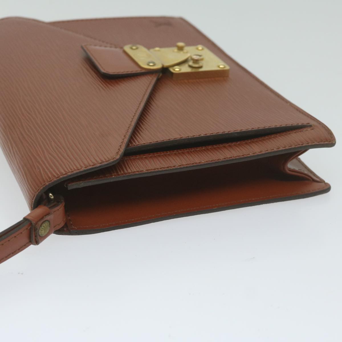 LOUIS VUITTON Epi Serie Dragonne Hand Bag Brown M52618 LV ep2634
