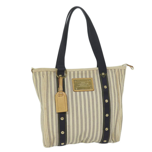 LOUIS VUITTON Antigua Cabas MM Tote Bag Beige Navy M40312 LV ep2678