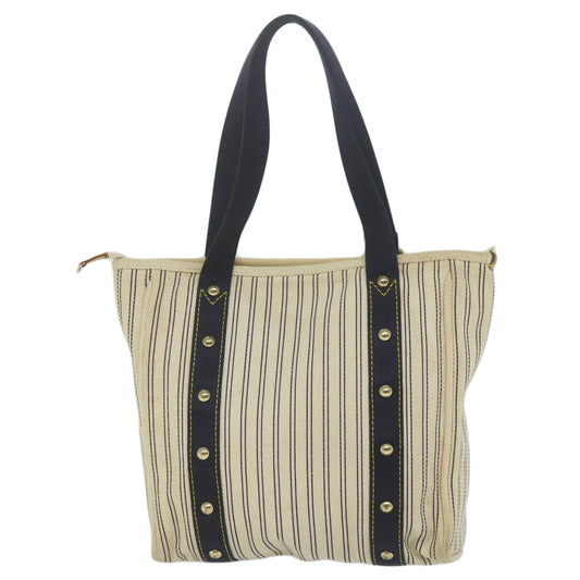 LOUIS VUITTON Antigua Cabas MM Tote Bag Beige Navy M40312 LV ep2678