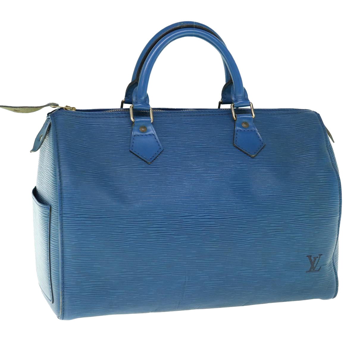 LOUIS VUITTON Epi Speedy 30 Hand Bag Toledo Blue M43005 LV ep2684