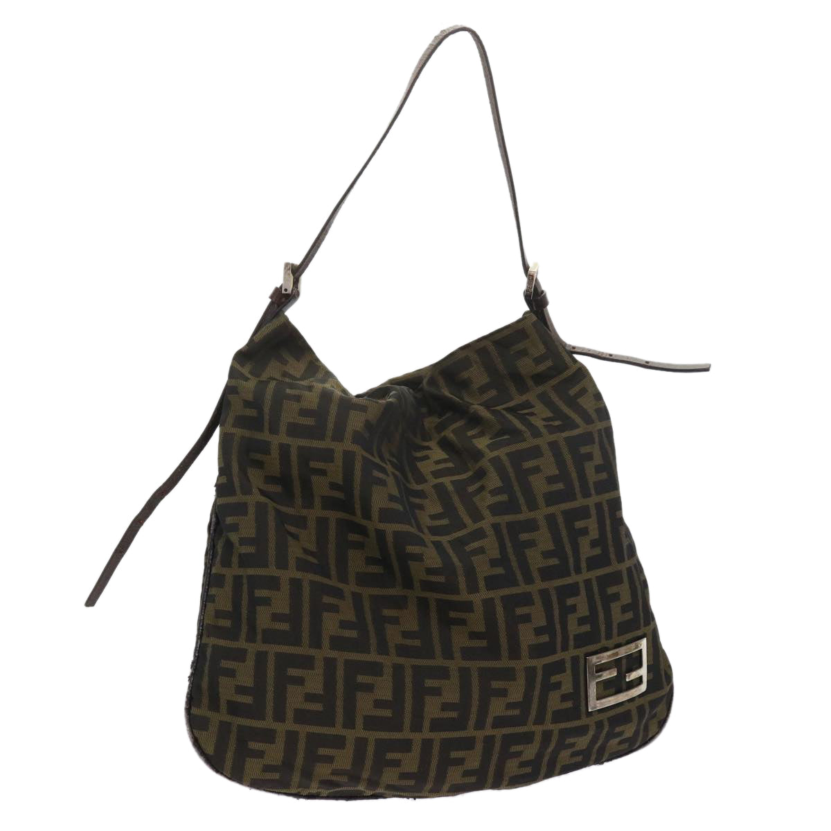 Luxury FendiZucca Canvas Tote Bag Black Brown 2370 26733 008ep2728