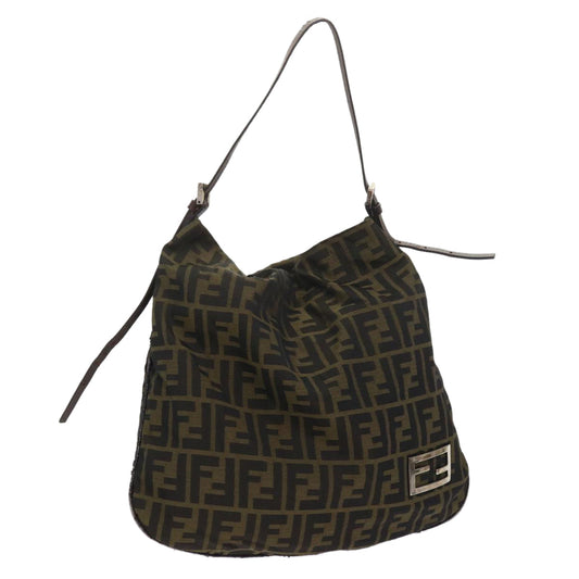 Luxury FendiZucca Canvas Tote Bag Black Brown 2370 26733 008ep2728