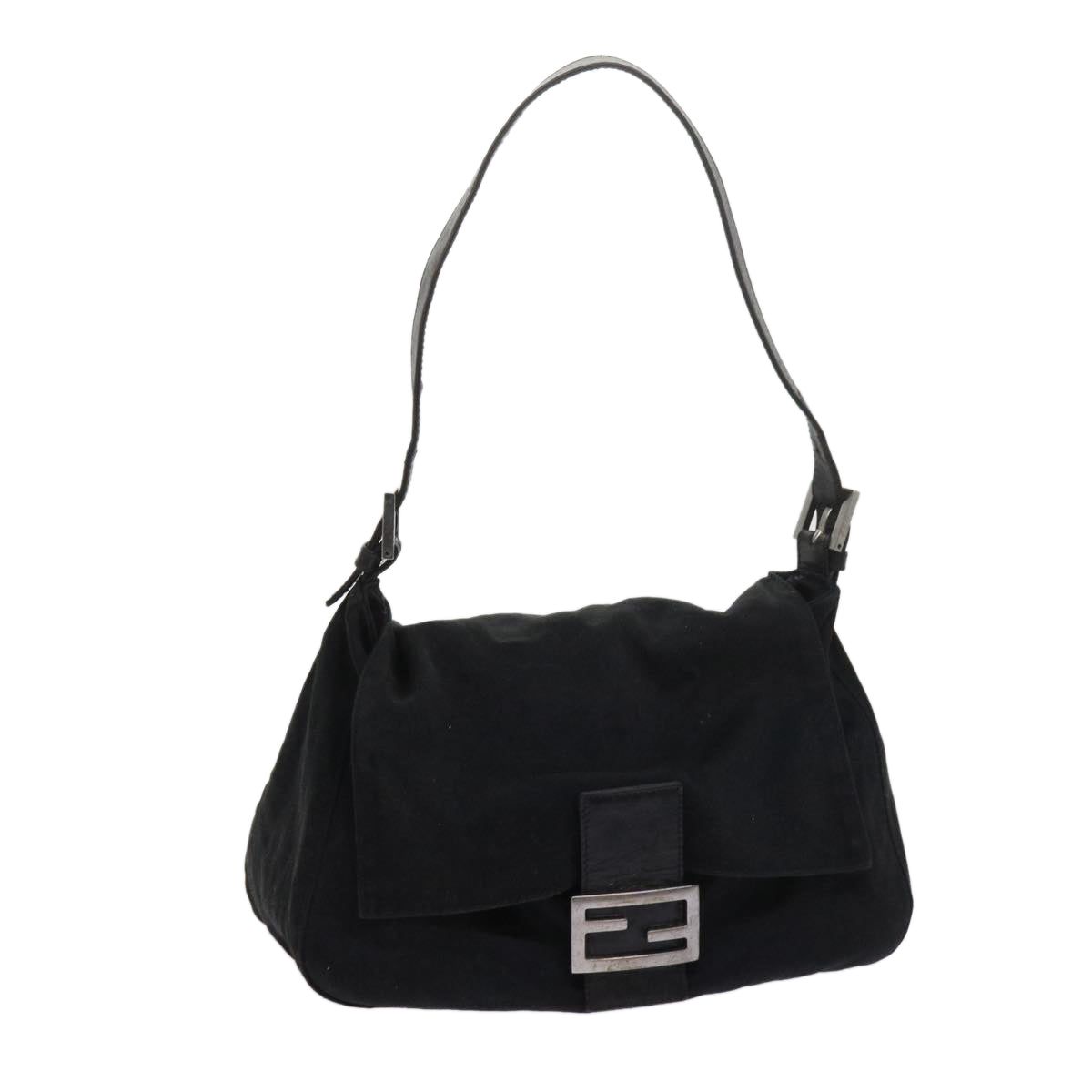 Luxury FendiMamma Baguette Shoulder Bag Nylon Black 2305 26325 079ep2730