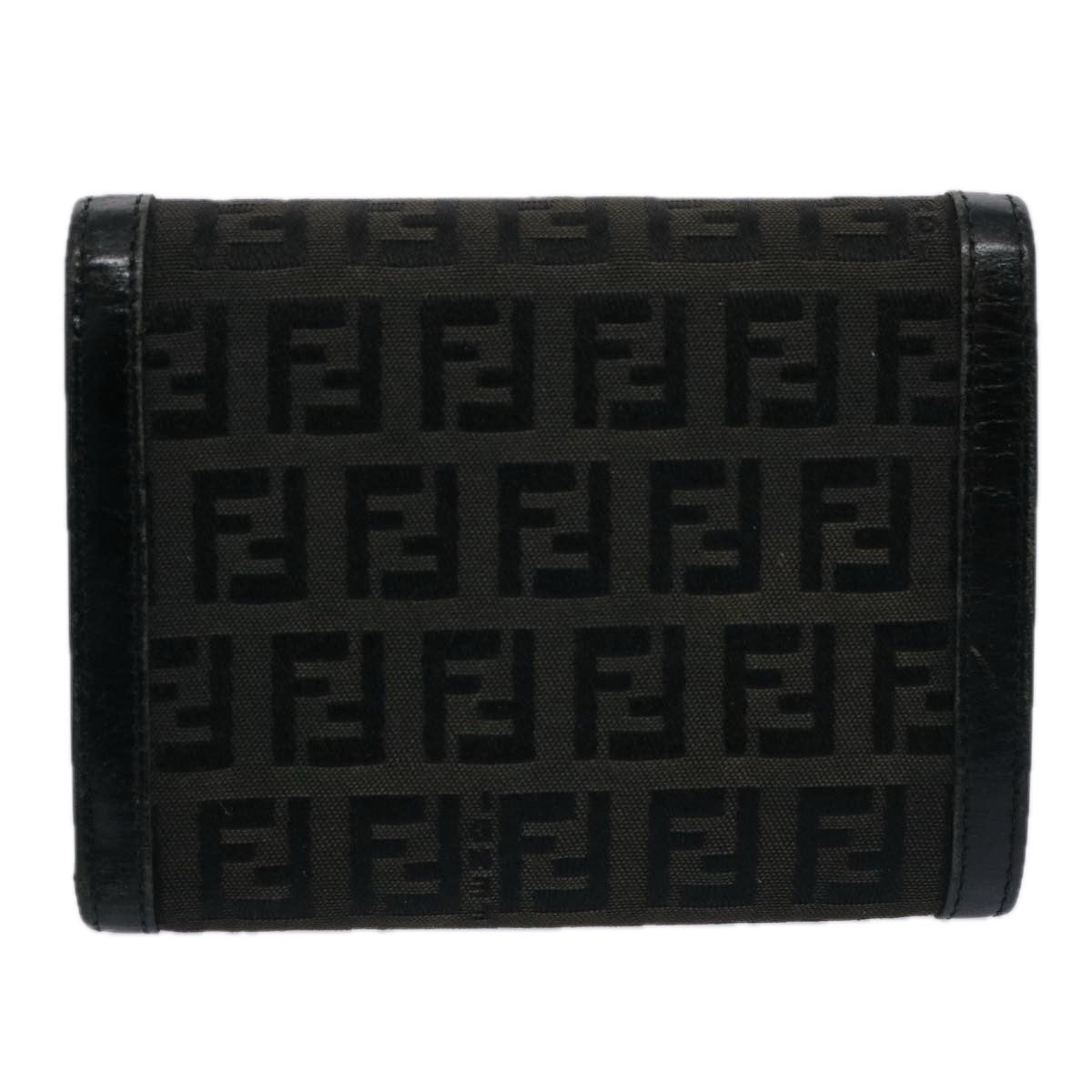 Luxury FendiZucchino Canvas Wallet Blackep2773