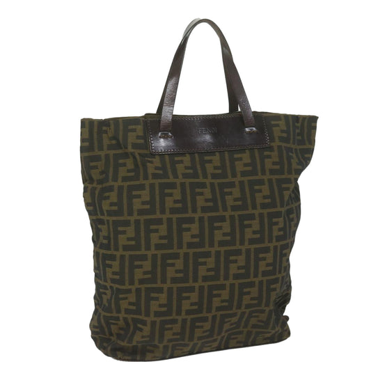 Luxury FendiZucca Canvas Tote Bag Black Brownep2809