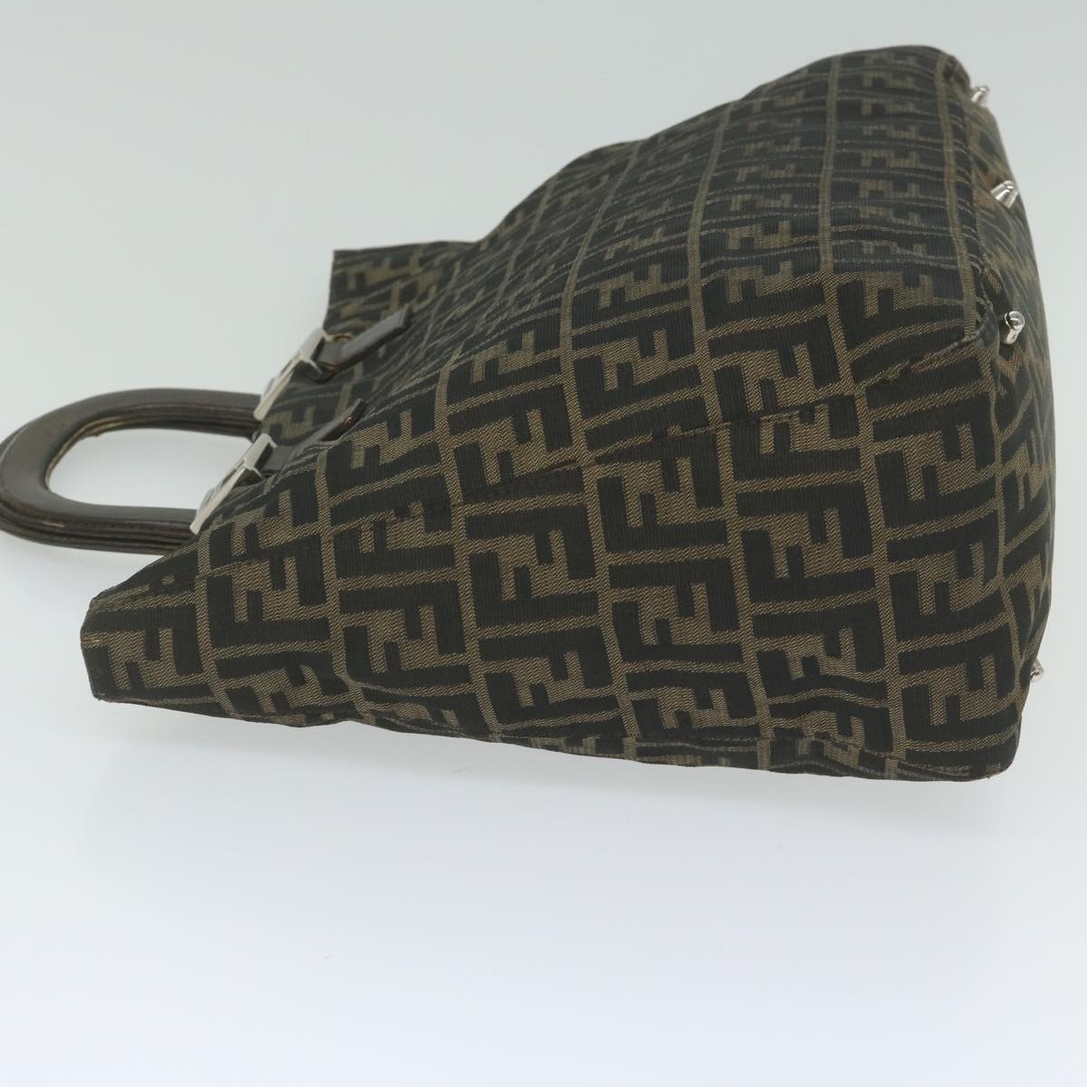 Luxury FendiZucca Canvas Hand Bag Black Brownep2812