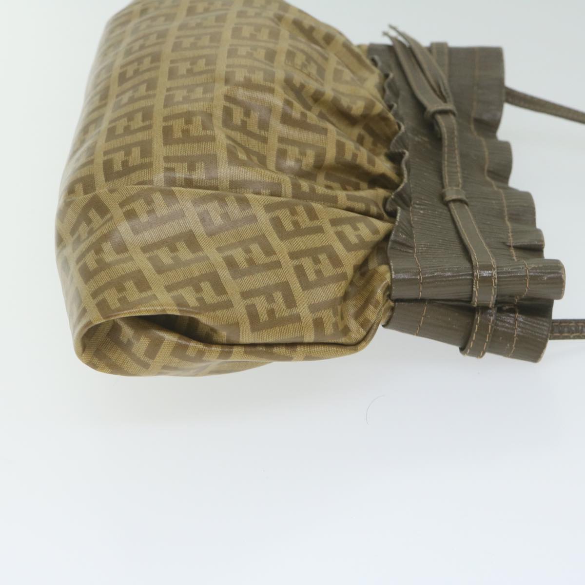 Luxury FendiZucchino Canvas Shoulder Bag Brownep2817