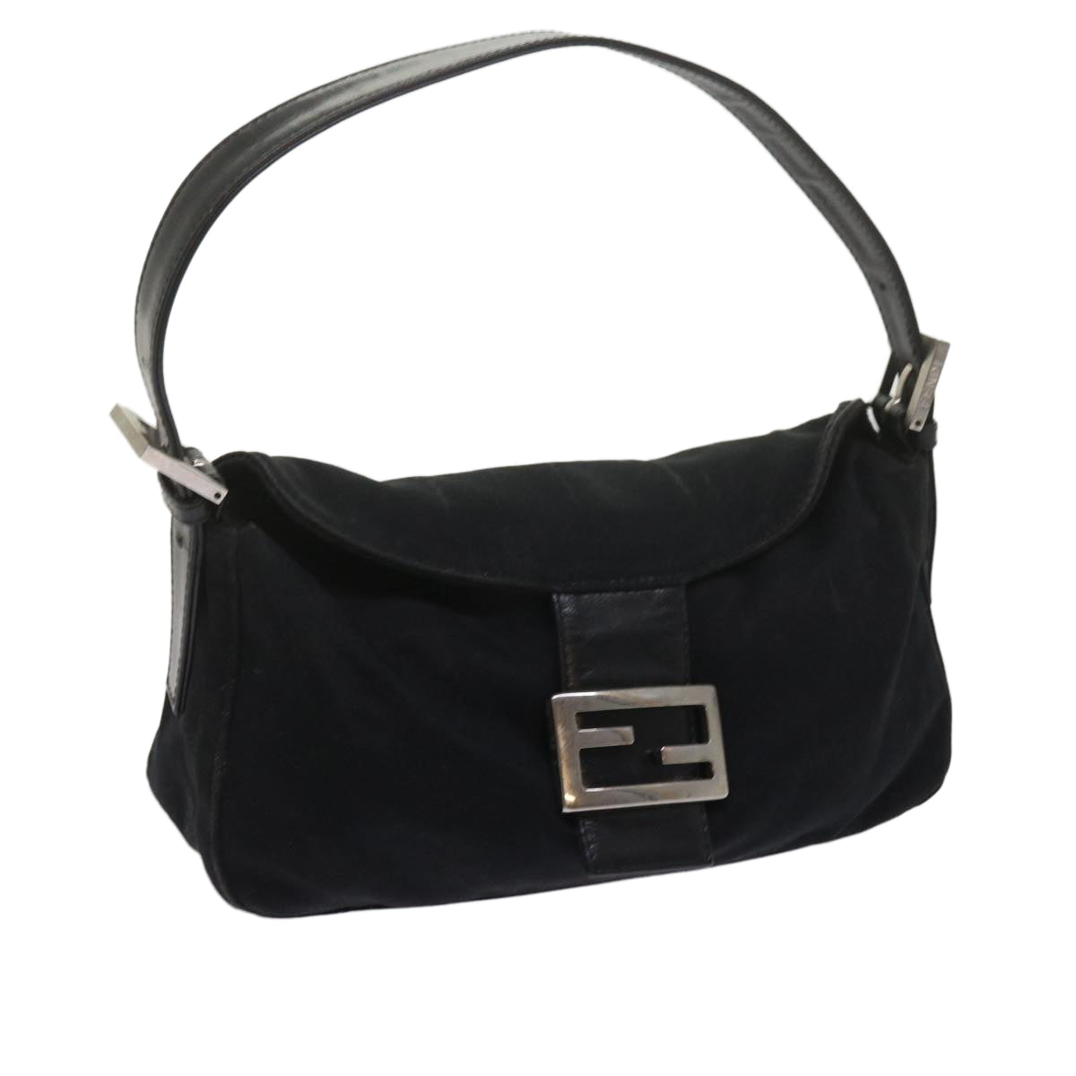 Luxury FendiMamma Baguette Shoulder Bag Nylon Black 2348 26725 018ep2835