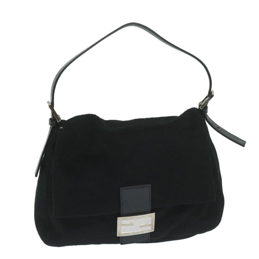 Luxury FendiMamma Baguette Shoulder Bag Felt Black 2348 26325 099ep2866
