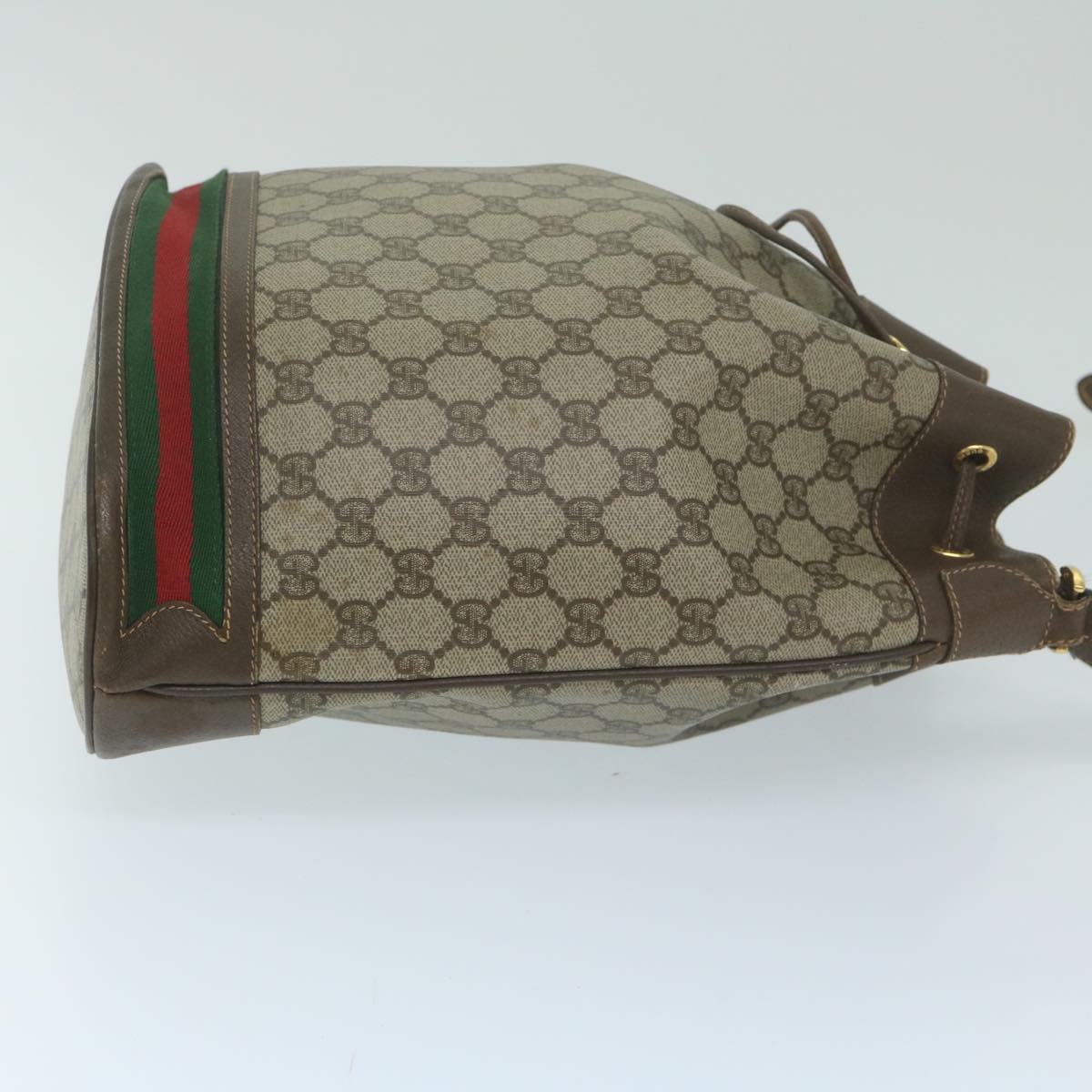 GUCCI GG Supreme Web Sherry Line Shoulder Bag Beige Red 164 02 085  ep2875