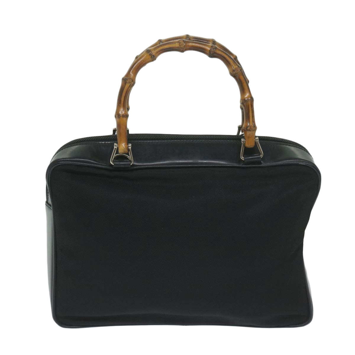 GUCCI Bamboo Hand Bag Nylon Black 000 0538  ep2884