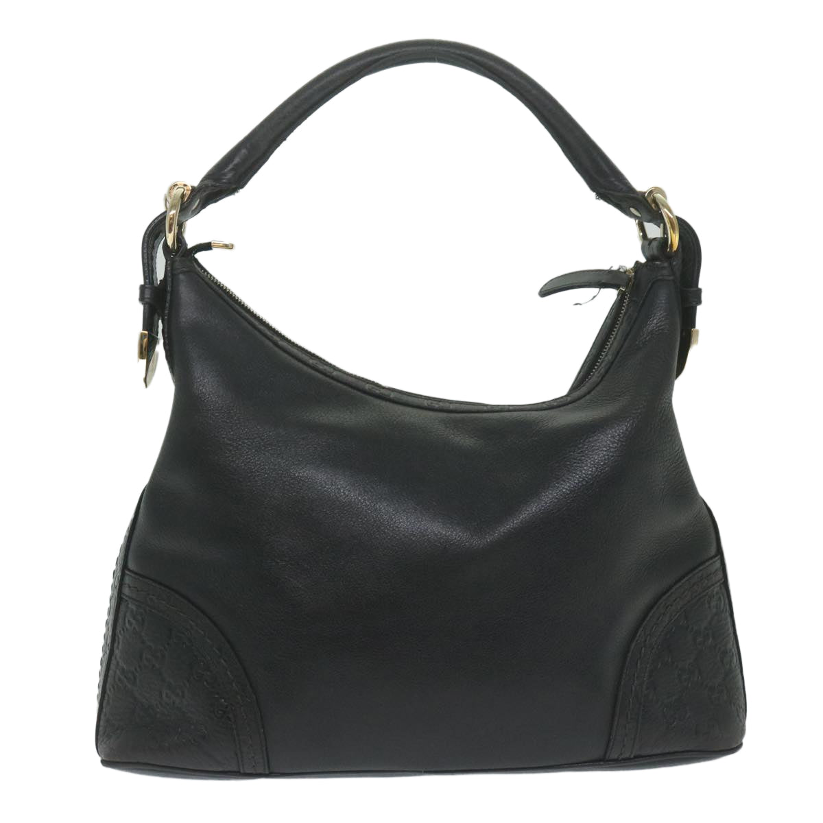 GUCCI GG Canvas Guccissima Shoulder Bag Leather Black 181515  ep2906