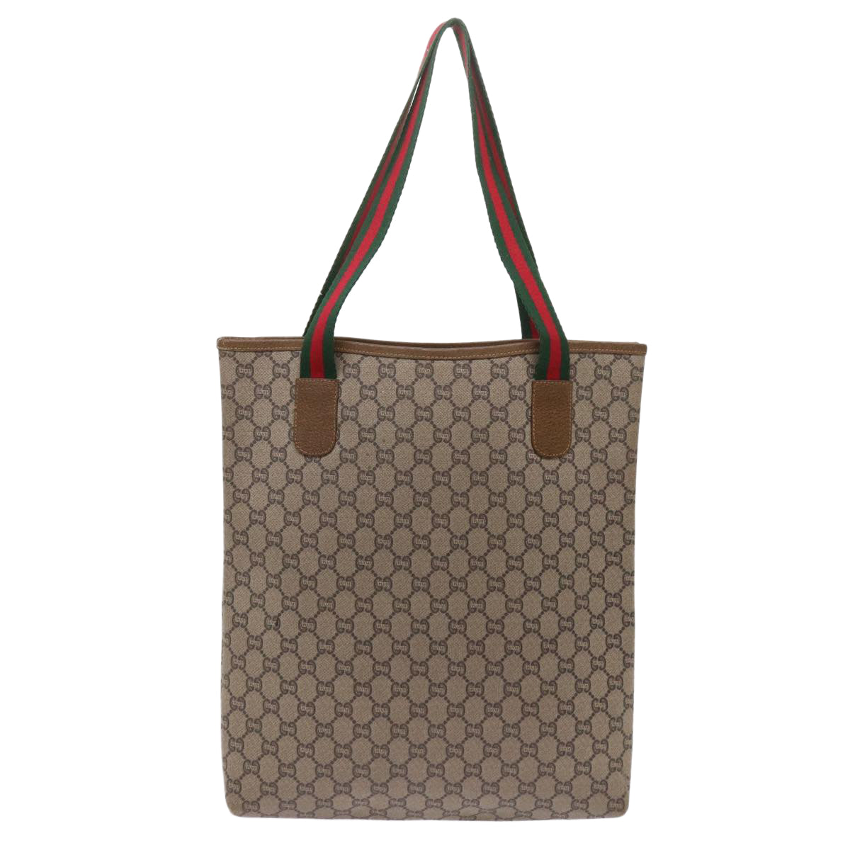 GUCCI GG Plus Supreme Web Sherry Line Tote Bag Beige Red Green  ep2938